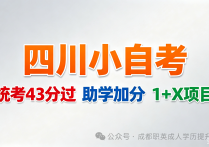 【四川职英教育】四川小自考全解析：助学加分搭配1+X，降低考试难度，统考43分轻松通过