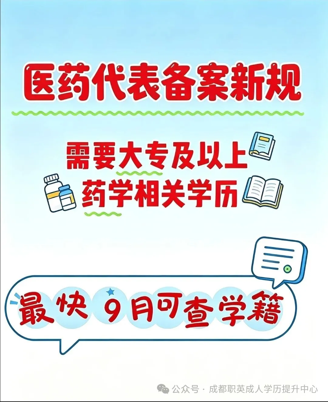 七部门联合发文！新版《医药代表管理办法》全文解读—医药代表必须是医药相关专业专科及以上学历/学历不符可在职提升药学专业学历