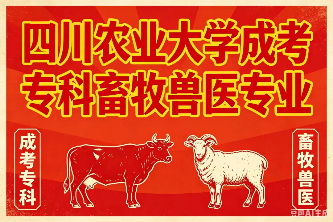 四川农业大学成人高考·函授专科【畜牧兽医】专业/毕业可考执业兽医师证·国家紧缺人才专业！毕业即就业，宠物医院、养殖场争着要！