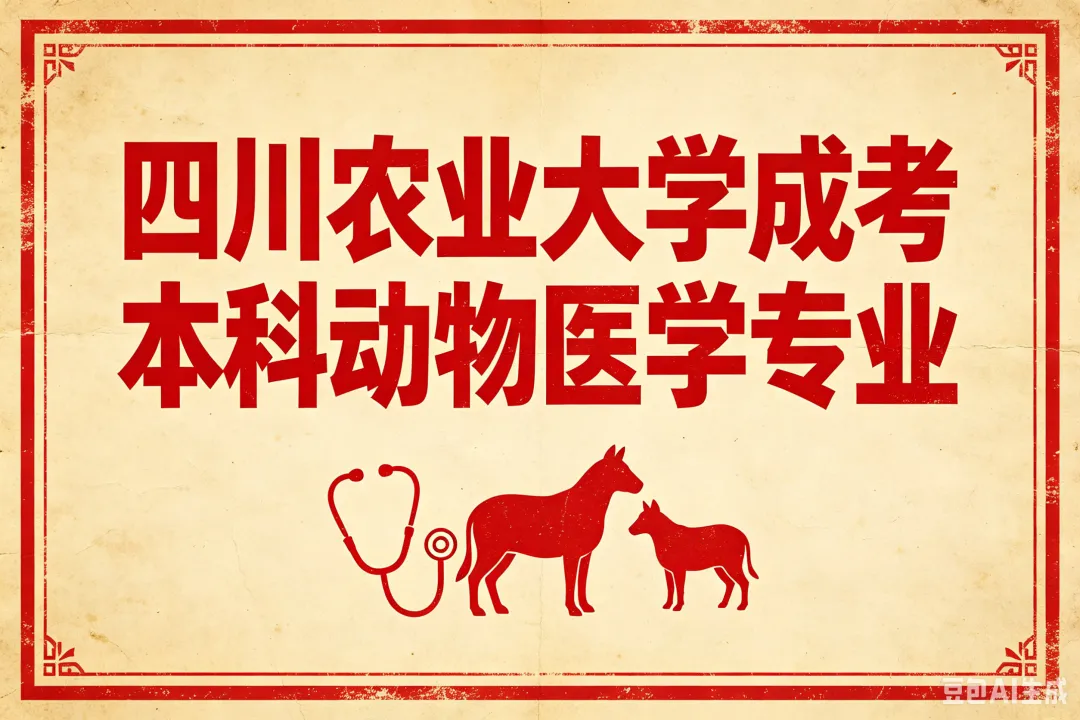 四川农业大学成人高考函授本科【动物医学】专业/毕业可报考执业兽医师证·学信网查·考公小众赛道专业